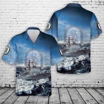 Us Navy Hawaiian Shirt, Us Navy Uss Vincennes Ticonderoga-Class Guided Missile Cruiser Hawaiian Shirt | Newhawaiianshirts AU