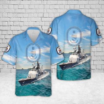 Us Navy Hawaiian Shirt, Us Navy Uss Ticonderoga Ticonderoga-Class Guided Missile Cruiser Hawaiian Shirt | Newhawaiianshirts UK