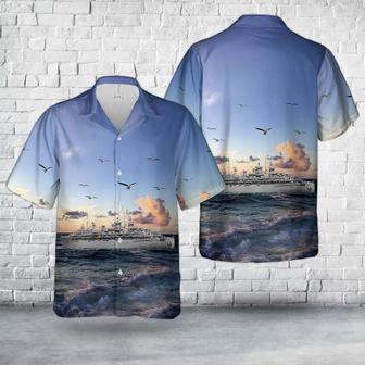 Us Navy Hawaiian Shirt, Us Navy Uss Fulton Hawaiian Shirt, Military Hawaiian Shirt | Newhawaiianshirts CA