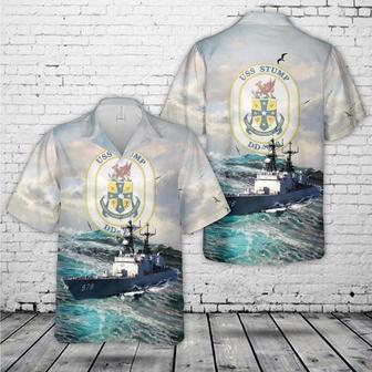 Us Navy Hawaiian Shirt, Us Navy Uss Stump Hawaiian Shirt, Military Hawaiian Shirt | Newhawaiianshirts CA