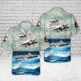 Us Navy Hawaiian Shirt, Us Navy Of Electronic Attack Squadron 134 And Uss George H.W. Bush (Cvn 77) Hawaiian Shirt | Newhawaiianshirts