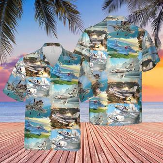 Us Navy Hawaiian Shirt, Us Navy Douglas Skyhawk Hawaiian Shirt, Military Hawaiian Shirt | Newhawaiianshirts CA