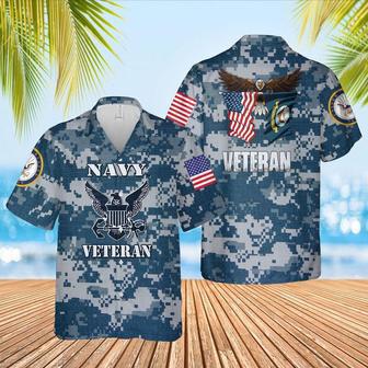 Us Navy Hawaiian Shirt, Us Navy Veteran Hawaiian Shirt, Military Hawaiian Shirt | Newhawaiianshirts DE