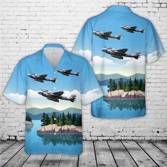 Us Navy Hawaiian Shirt, Us Navy Attack Squadron 'Main Battery' Intruder Hawaiian Shirt, Military Hawaiian Shirt | Newhawaiianshirts CA