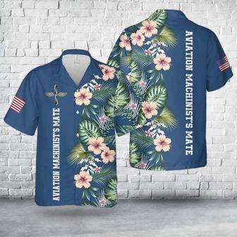 Us Navy Hawaiian Shirt, Us Navy Aviation Machinist's Mate Hawaiian Shirt, Military Hawaiian Shirt | Newhawaiianshirts CA