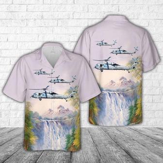 Us Navy Hawaiian Shirt, Us Navy Knight Hawk Helicopter Hawaiian Shirt, Military Hawaiian Shirt | Newhawaiianshirts CA