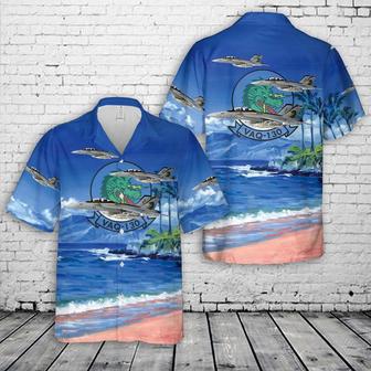 Us Navy Hawaiian Shirt, Us Navy Electronic Attack Squadron 130 Zappers Grumman Growler Hawaiian Shirt | Newhawaiianshirts DE