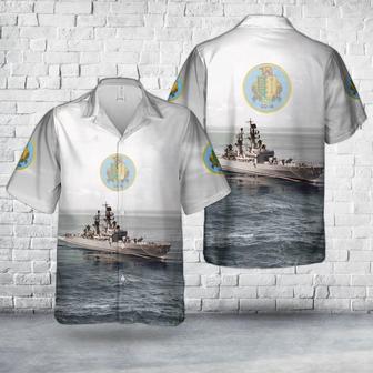 Us Navy Hawaiian Shirt, Us Navy Uss Dale Leahy-Class Cruiser Hawaiian Shirt, Military Hawaiian Shirt | Newhawaiianshirts AU