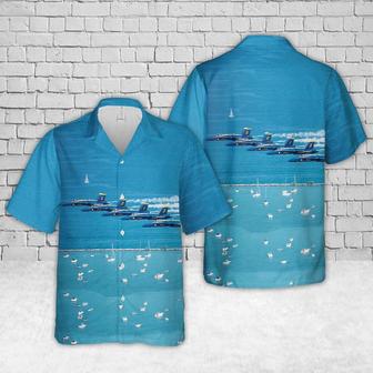 Us Navy Hawaiian Shirt, Us Navy Blue Angels Air And Water Show Hawaiian Shirt, Military Hawaiian Shirt | Newhawaiianshirts AU