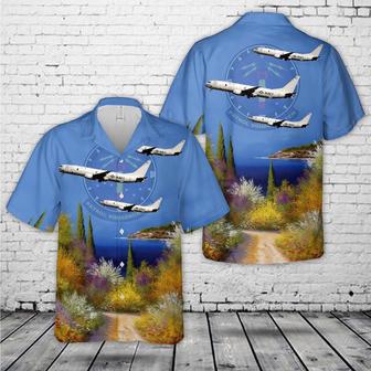 Us Navy Hawaiian Shirt, Us Navy Boeing Poseidon 168858 Of Red Lancers Hawaiian Shirt, Military Hawaiian Shirt | Newhawaiianshirts CA