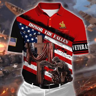Veteran Polo Shirt, Honor The Fallen Memorial Day Unisex Polo Shirt - Monsterry CA