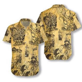 Vintage Octopus Pirate Hawaiian Aloha Shirts | Newhawaiianshirts AU