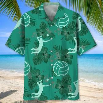 Volleyball Kelly Green Hawaiian Shirts, Volleyball Hawaii Aloha Beach Shirts | Newhawaiianshirts UK