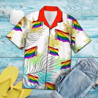 Watercolor Art Lgbt Flag Love Is Love Summer Vacation Pattern Hawaiian Shirt | Newhawaiianshirts AU