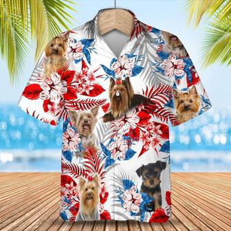 Yorkshire Terrier Hawaiian Shir For Men And Woman, Full Print Dog And Flower Aloha Beach Shirts | Newhawaiianshirts CA