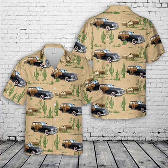 1948 Pontiac Streamliner Station Wagon Hawaiian Shirt For Men, Classic Car Hawaiian Shirt, Vintage Car Shirt Summer Gifts | Newhawaiianshirts UK