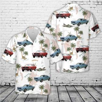 1965-1973 Ford Mustang Hawaiian Shirt For Men, Classic Car Hawaiian Shirt, Vintage Car Shirt Summer Gifts | Newhawaiianshirts DE