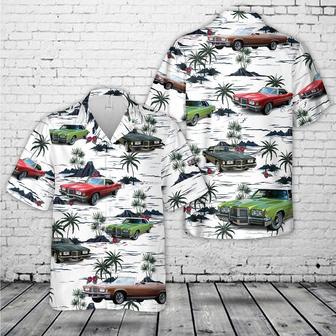 1972 Pontiac Grandeville Hawaiian Shirt For Men, Classic Car Hawaiian Shirt, Vintage Car Shirt Summer Gifts | Newhawaiianshirts DE