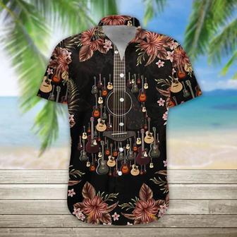 Acoustic Guitar Hawaii Shirt, Guitar Hawaiian Shirts Casual Short Sleeve Guitar Shirt Men Summer Gifts | Newhawaiianshirts DE