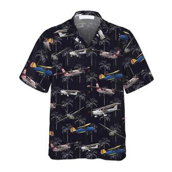 Aircraft On Coconut Forest Hawaiian Shirt, Tropical Aircraft Aviation Shirt For Men Summer Gifts | Newhawaiianshirts