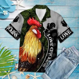 Amazing Asian Chicken Portrait Pattern Hawaiian Shirt Summer Gifts | Newhawaiianshirts UK