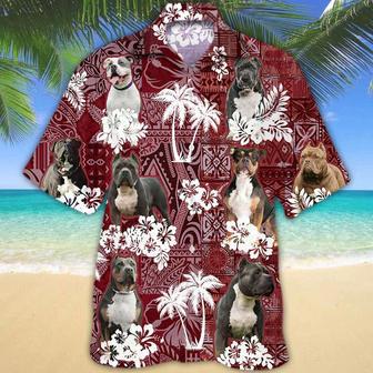 American Bully Dog Hawaiian Shirt, Tropical Shirts, Gift For Him, Funny Hawaiian Shirts Summer Gifts | Newhawaiianshirts