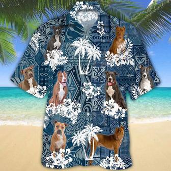 American Pit Bull Terrier Hawaiian Shirt Summer Gifts | Newhawaiianshirts CA