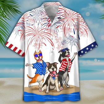 American Staffordshire Terrier Shirts - Independence Day Is Coming, Men's Usa Patriotic Hawaiian Shirt Summer Gifts | Newhawaiianshirts AU