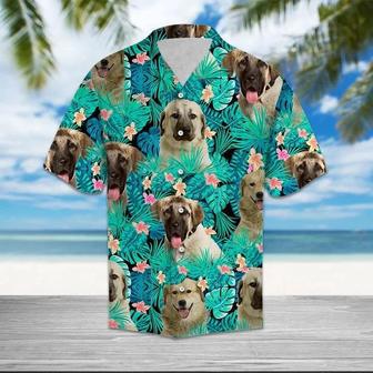 Anatolian Shepherd Dog Among Tropical Flowers And Leaves Design Hawaiian Shirt Summer Gifts | Newhawaiianshirts CA