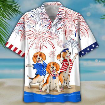 Beagle Of July Hawaiian Shirt- Independence Day Hawaiian Shirt, Usa Patriotic Hawaiian Shirt Summer Gifts | Newhawaiianshirts UK