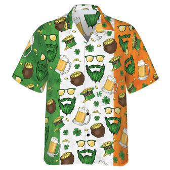 Beard Saint Patrick's Day Seamless Pattern Unisex Hawaiian Shirt Aloha Shirt | Newhawaiianshirts AU