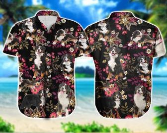 Bernese Mountain Hawaiian Shirt, Bernese Mountain Tropical Hawaiian Shirt, Bernese Mountain Dog Shirt Summer Gifts | Newhawaiianshirts CA