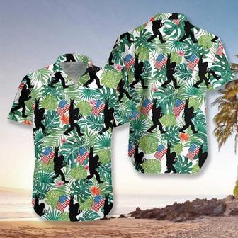 Bigfoot American Flag Hawaiian Shirts For Men & For Women Summer Gifts | Newhawaiianshirts DE