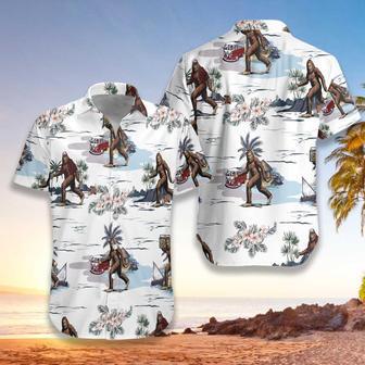 Bigfoot Floral Aloha Hawaiian Shirts For Men & For Women Summer Gifts | Newhawaiianshirts AU