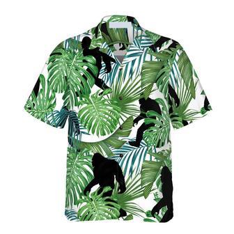 Bigfoot Tropical Seamless Pattern Hawaiian Shirt For Men, Summer Shirt Summer Gifts | Newhawaiianshirts