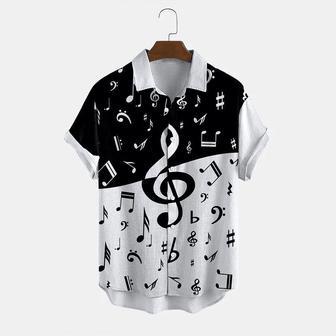 Black And White Music Lover Printed Hawaiian Shirt For Men And Women Unisex Hawaiian Shirt Aloha Shirt | Newhawaiianshirts