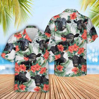 Black Angus Hawaiian Flowers , Summer Gift For Men And Women Unisex Hawaiian Shirt Aloha Shirt | Newhawaiianshirts CA