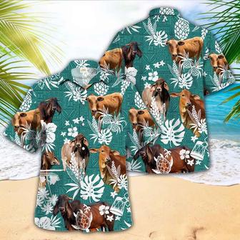 Brahman Cow , Cow Shirts, Cow Lovers, Shirt For Men, Gift For Him, Funny S Unisex Hawaiian Shirt Aloha Shirt | Newhawaiianshirts DE