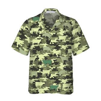 Camouflage Cow All Printed , Summer Aloha Shirt Men And Women Unisex Hawaiian Shirt Aloha Shirt | Newhawaiianshirts