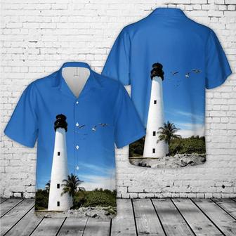 Cape Florida Lighthouse, Key Biscayne, Florida Unisex Hawaiian Shirt Aloha Shirt | Newhawaiianshirts AU