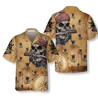 Captain Pirate Hawaiian Shirt, Cool Pirate Shirt For Adults, Pirate Pattern Shirt For Men Summer Gifts | Newhawaiianshirts UK