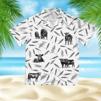 Cattle Pattern Black And White Hawaiian Shirt, Summer Gift, Hawaiian Shirts For Men And Women Aloha Beach Shirt Summer Gifts | Newhawaiianshirts AU