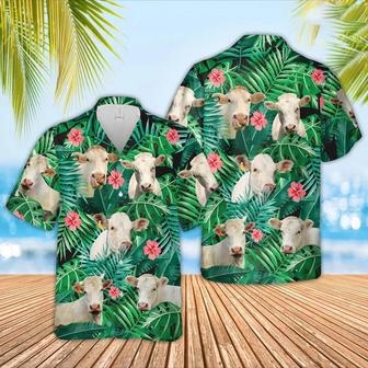 Charolais Cow , Farmer S, Summer Tropical Shirts, Gift For Him, Funny S Unisex Hawaiian Shirt Aloha Shirt | Newhawaiianshirts CA