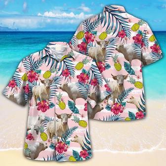 Charolais For Farm Lovers - Charolais Cow , For Men And Women Unisex Hawaiian Shirt Aloha Shirt | Newhawaiianshirts CA