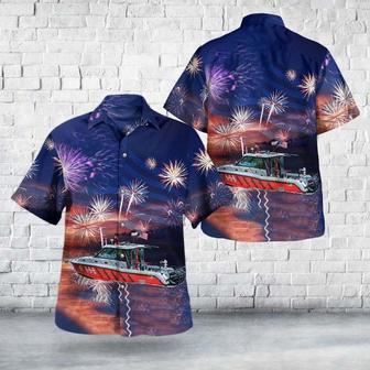 Chicago Fire Department Cfd Illinois Eugene Blackmon Fireboat, Of July Unisex Hawaiian Shirt Aloha Shirt | Newhawaiianshirts DE