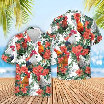 Chicken Hawaiian Flowers , Gift For Farm Clothing, Summer Gift For Men And Women Unisex Hawaiian Shirt Aloha Shirt | Newhawaiianshirts DE