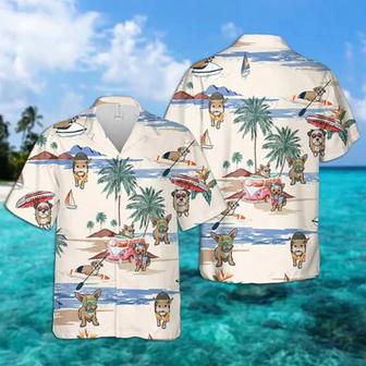 Chorkie Summer Beach Hawaiian Shirt, Hawaiian Shirts For Men Short Sleeve Aloha Beach Shirt Summer Gifts | Newhawaiianshirts UK