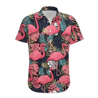 Classic Leave Flamingo Ornamental Hawaiian Shirt For Women Summer Gifts | Newhawaiianshirts UK