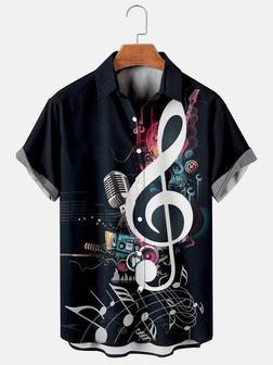 Cool Music Symbol Men's Large For Men Unisex Hawaiian Shirt Aloha Shirt | Newhawaiianshirts