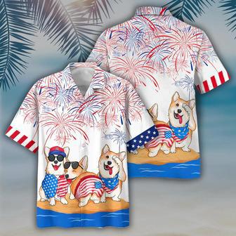 Corgi Hawaiian Shirts - Independence Day Is Coming, Usa Patriotic Hawaiian Shirt Summer Gifts | Newhawaiianshirts UK